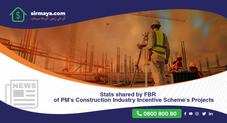 Stats shared by FBR of PM's construction industry incentive scheme's projects